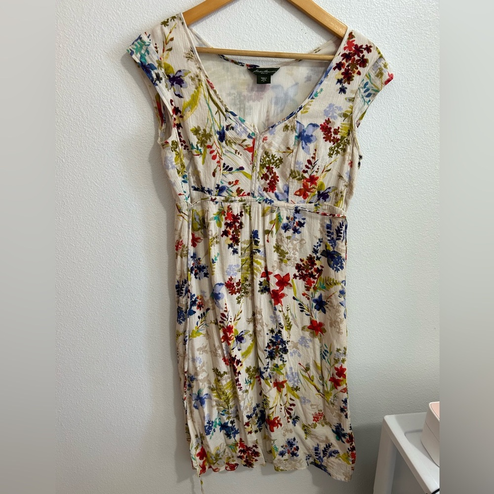 Eddie Bauer floral cotton dress size 8